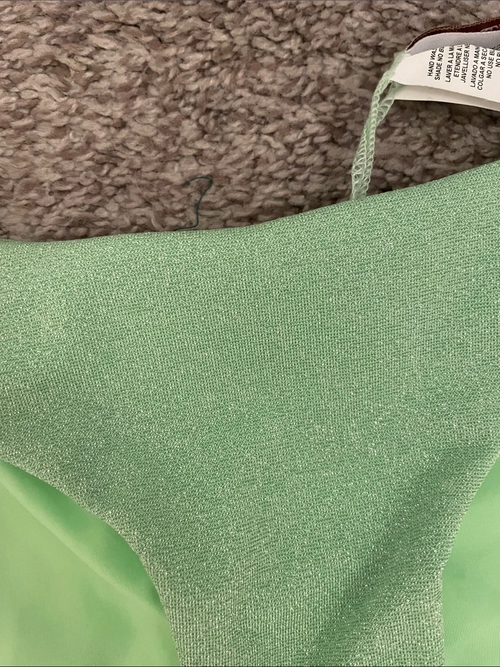 Becca Women's Sparkle Mint Green Bikini Bottom xs nwt